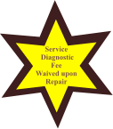 Service  Diagnostic Fee  Waived upon  Repair