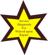 Service  Diagnostic Fee  Waived upon  Repair